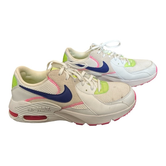 Nike WMNS Air Max Excee Sneakers White/Volt/Pink/Blue Size 9.5 - Picture 5 of 7